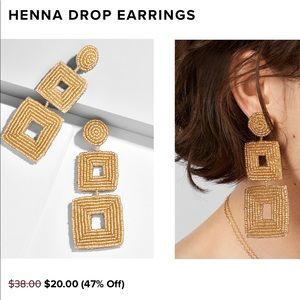 BaubleBar Henna Drop Earrings - Gold